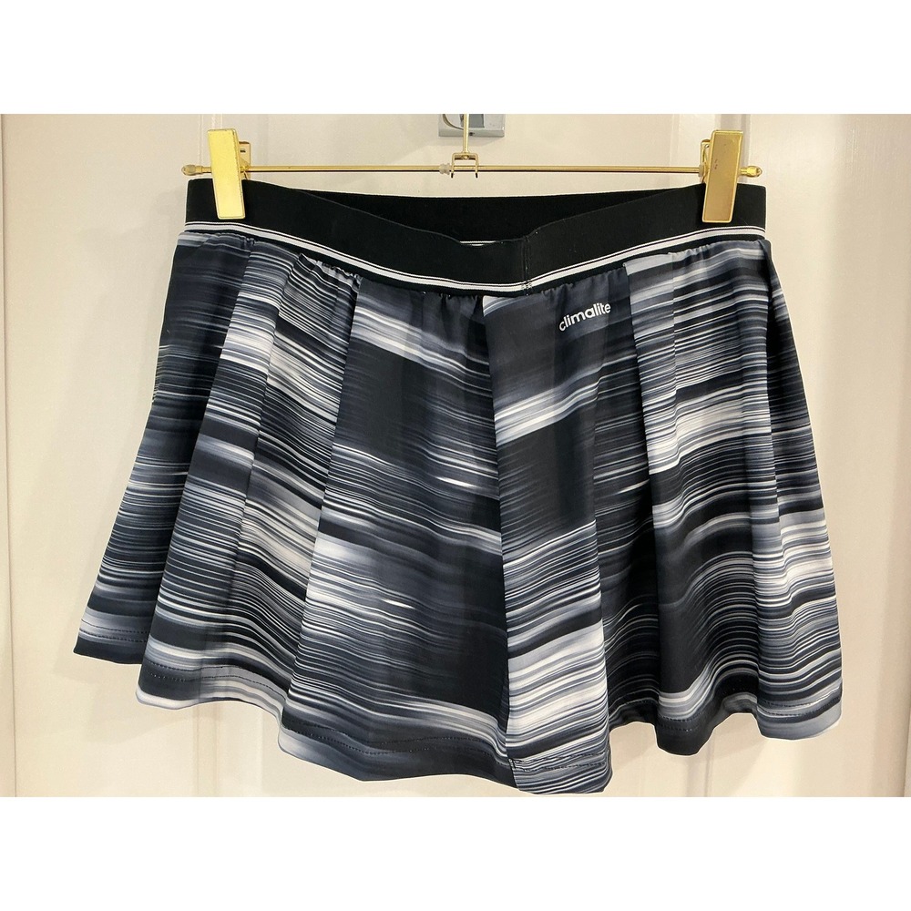 Adidas Response Climalite Tennis Skort Black White Glitch Print Womens Size S - Picture 3 of 7